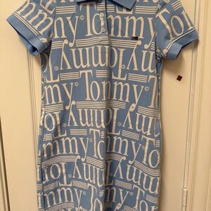 Tommy Hilfiger Blue and White Logo Dress